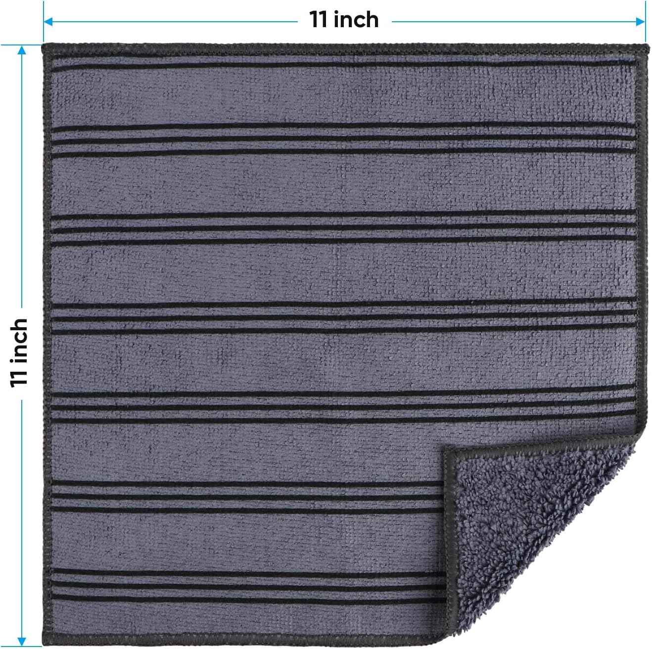 HOMEXCEL Microfiber Cleaning Cloth, Kitchen Towels 12 Pack, Lint Free, Scratch-Free, Highly Absorbent, Reusable Dish Towels for Kitchen and Household