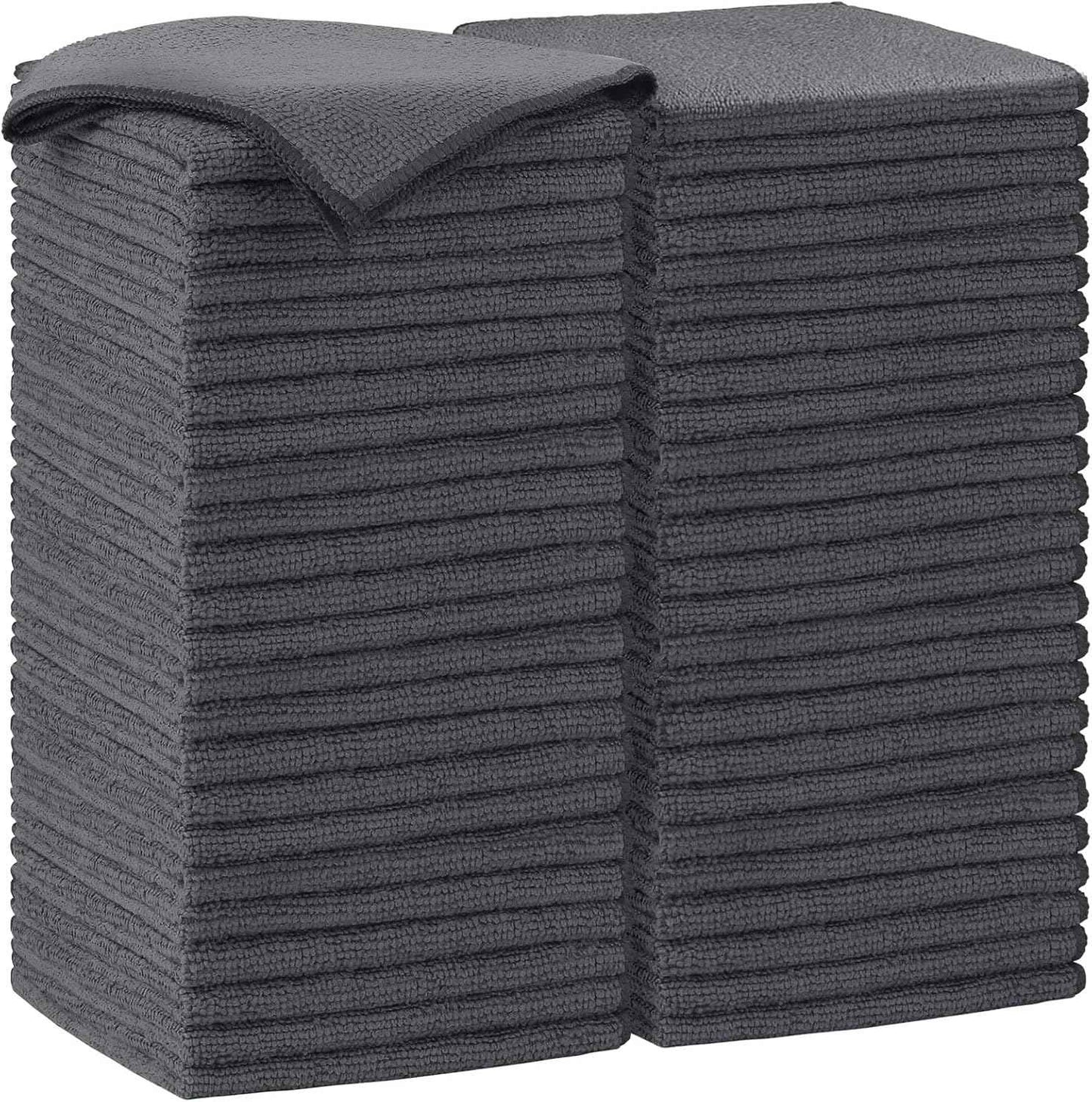 AIDEA Microfiber Cleaning Cloth-50PK, Soft Microfiber Towels for Cars, Absorbent Cleaning Rags, Lint-Free Streak-Free Wash Cloths for House, Kitchen, Window(12in.x12in)