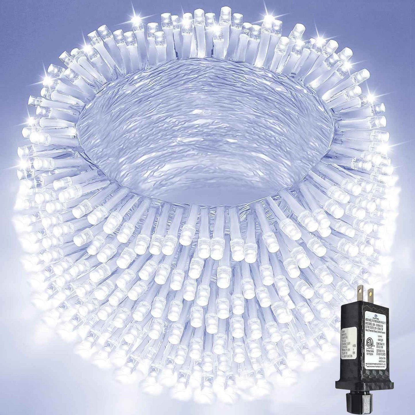 Connectable 200 LED Christmas String Lights, 66FT Warm White Indoor/Outdoor Waterproof Fairy Lights with Timer, 13 Lighting Modes, Clear Wire Plug-In Décor