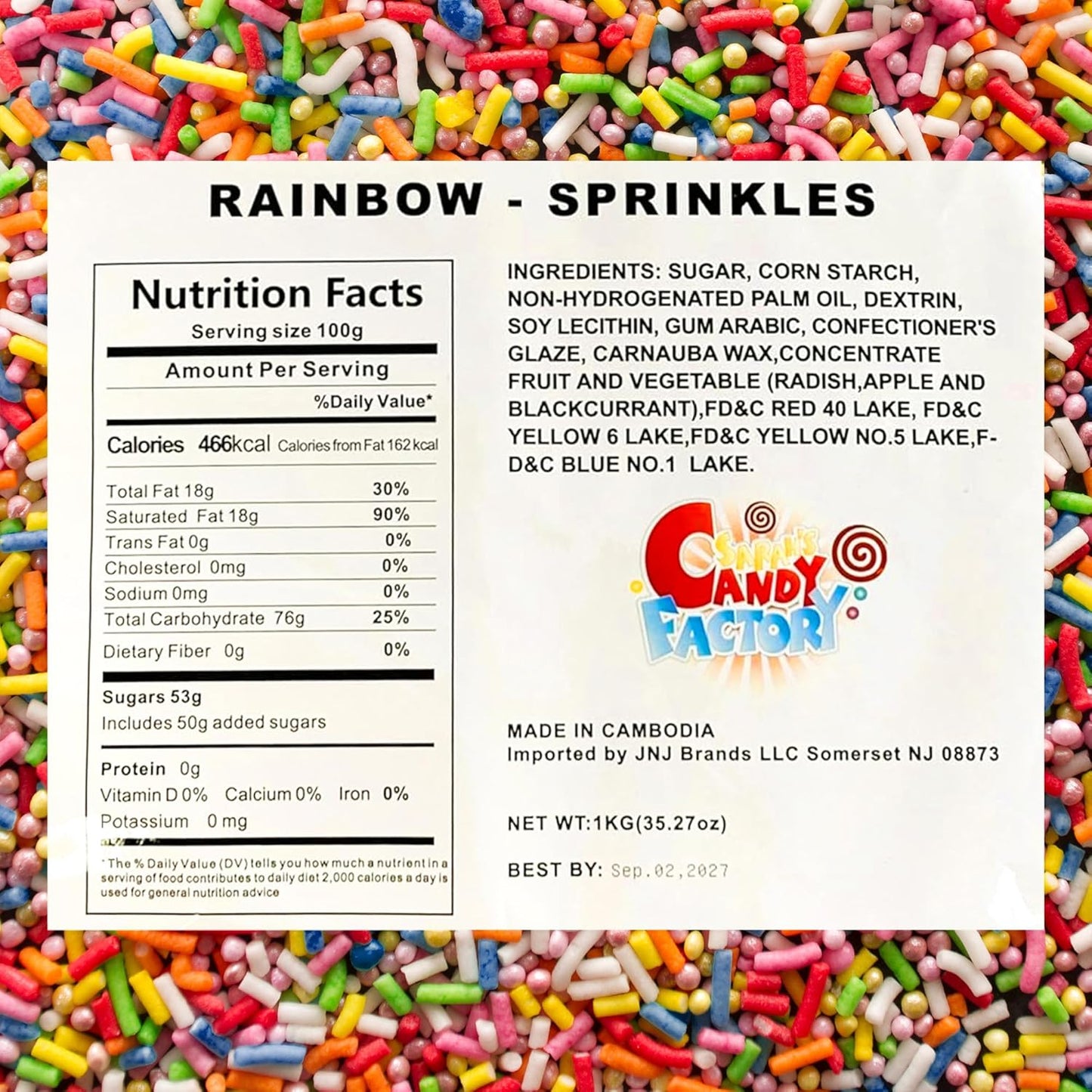 Holiday Sprinkles Set 12 Count 11.85 Oz Different Types in Box, Cake - Cookies Sprinkles For Christmas-Party, Kosher,Jimmies, Stars, Nonpareils and more