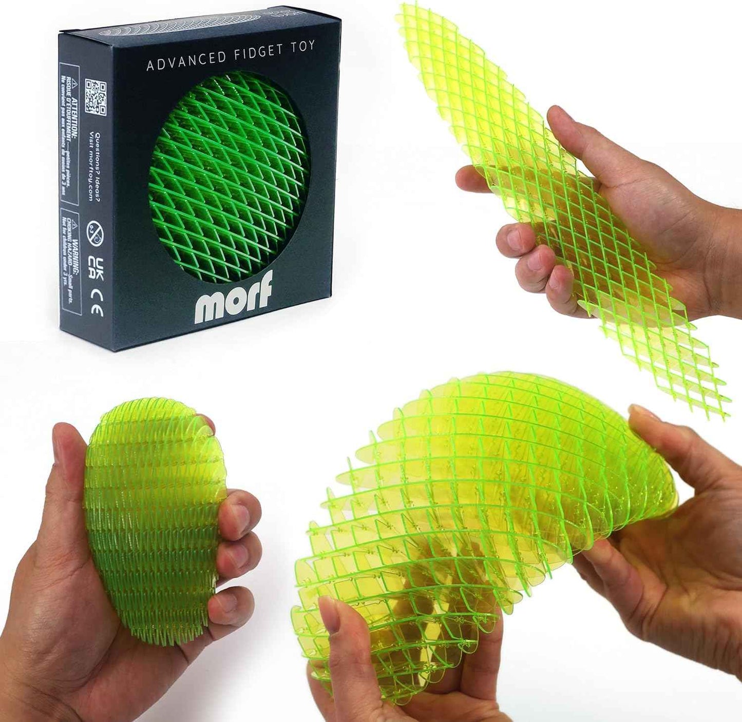 Morf Fidget Worm Toy - Flexible 3D Sensory Slug Figgy Toy for Kids, Teens, and Adults β Stretchy, Quiet, Stress and Anxiety Relief, Focus - For Play, School, Work Gifts, Great For Classroom and Office