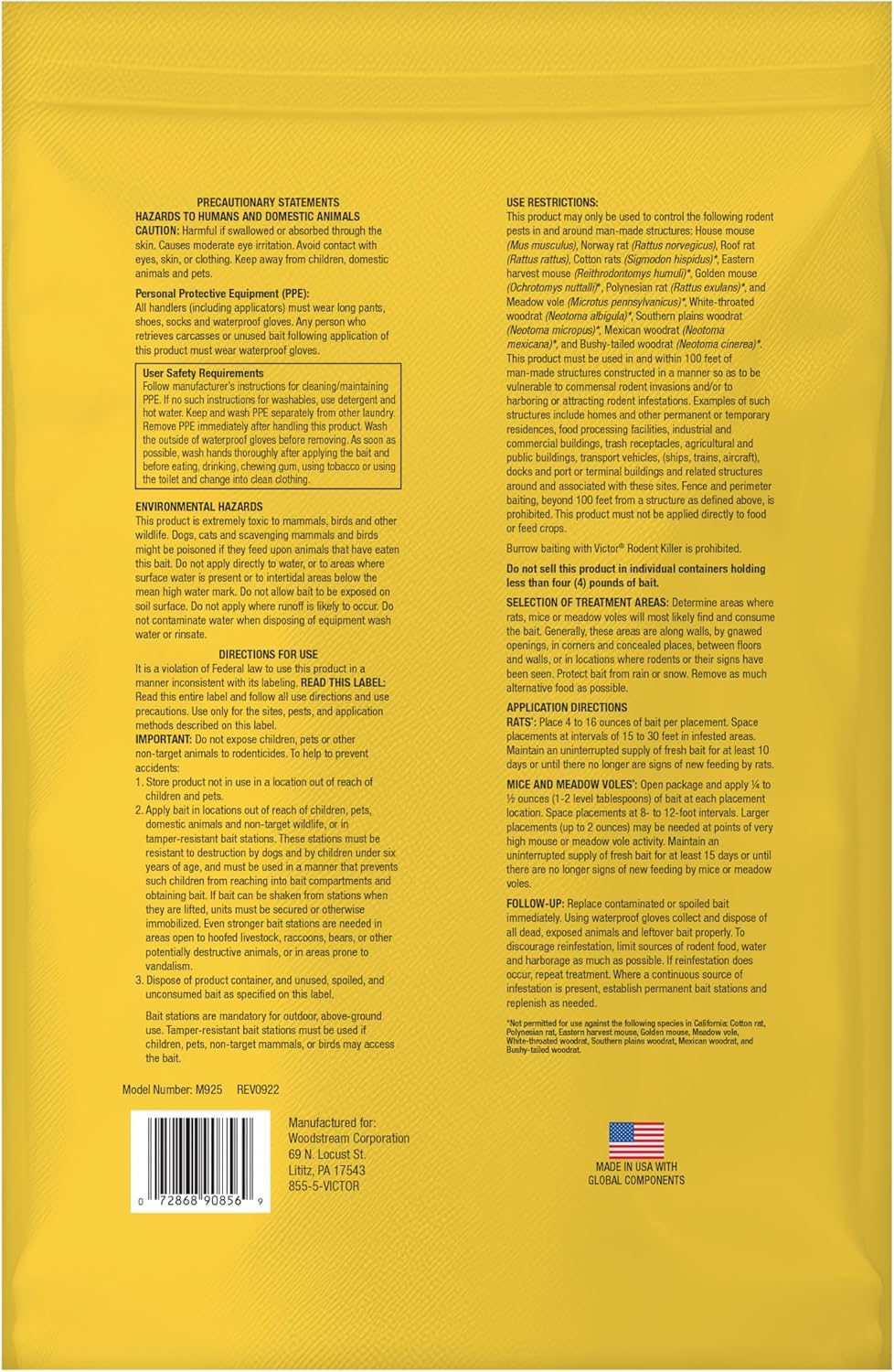 Victor Rat Poisoning for Inside & Outside Use - Kills Rats, Mice, Meadow Voles | Mouse Poisoning for Indoor & Outdoor Areas, Ready-to-Use