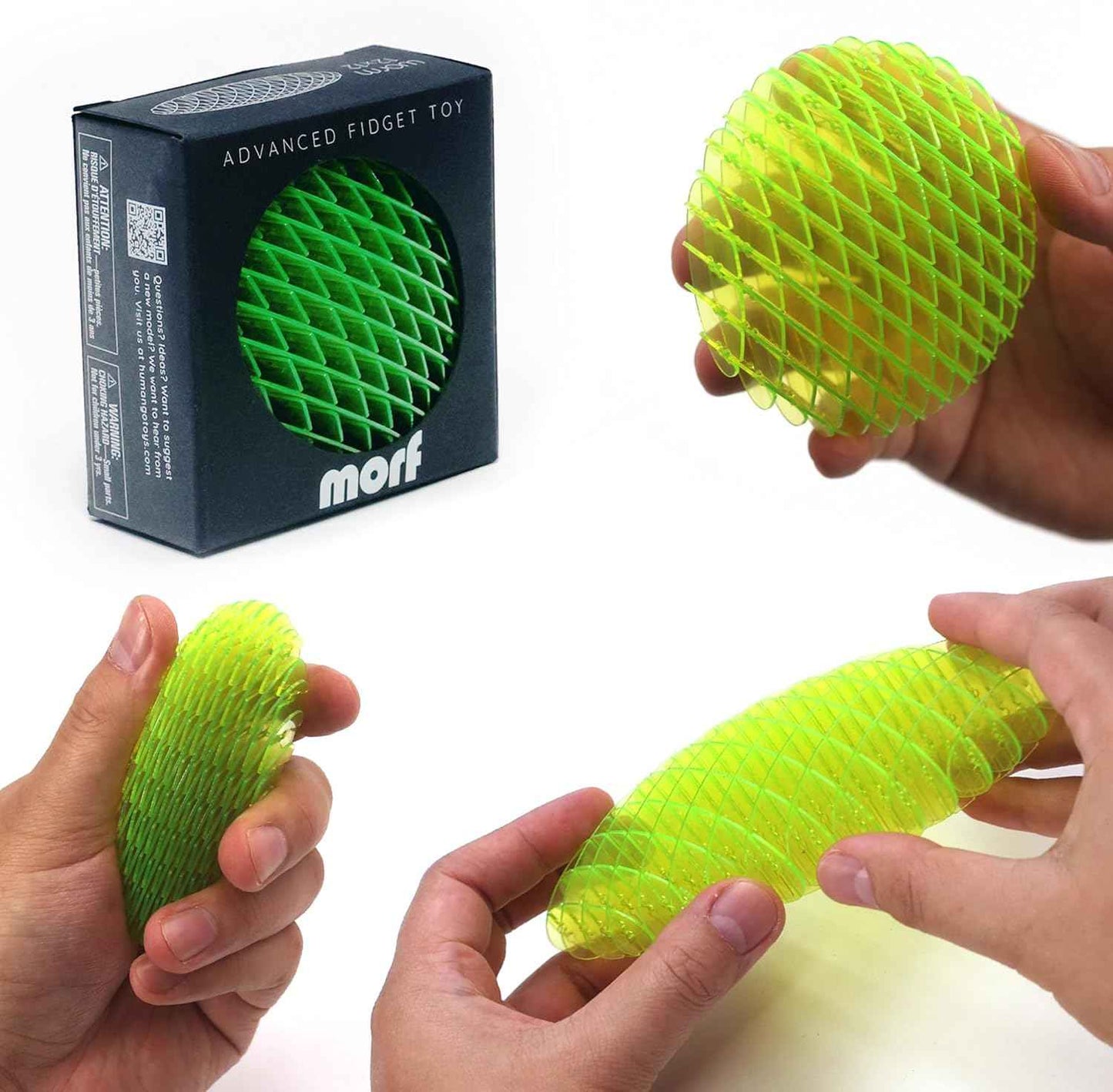 Morf Fidget Worm Toy - Flexible 3D Sensory Slug Figgy Toy for Kids, Teens, and Adults β Stretchy, Quiet, Stress and Anxiety Relief, Focus - For Play, School, Work Gifts, Great For Classroom and Office