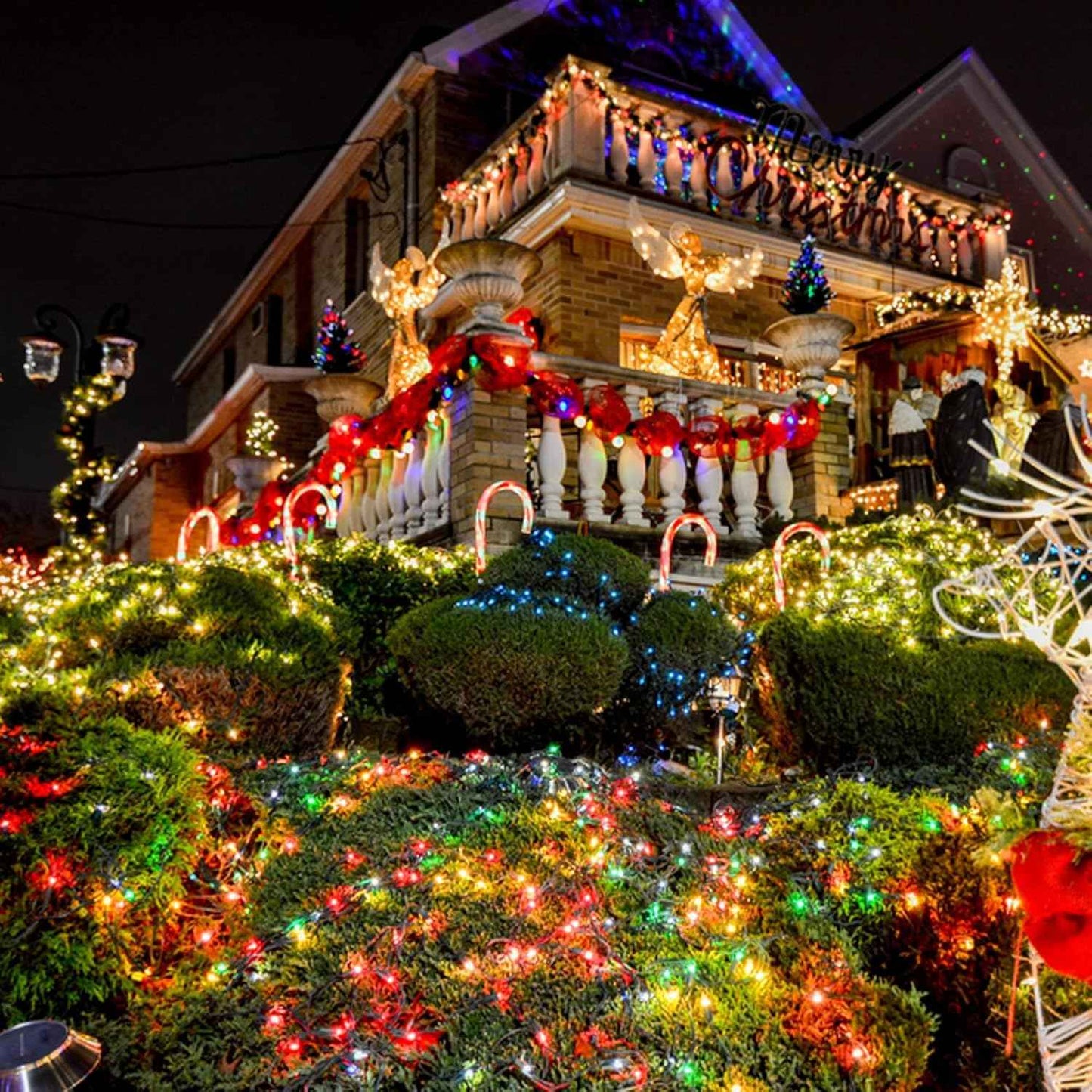 TW SHINE 200 LED Christmas Lights, 66FT Multi-Colored Outdoor Plug-In String Lights with 8 Modes, Waterproof Holiday Décor for Yard, House & Parties