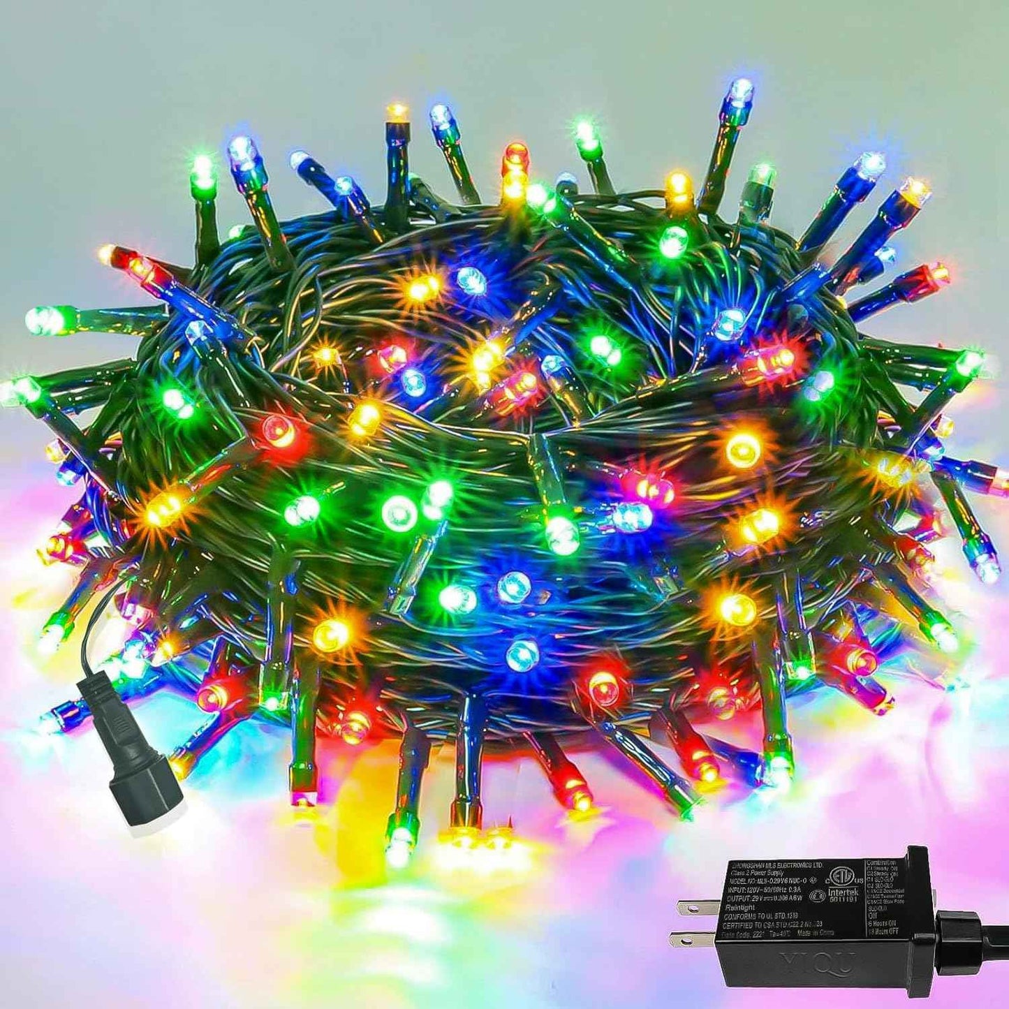 Upgraded 75.8 FT 200 LED Christmas String Lights Outdoor/Indoor, Timer & Memory Function & 8 Modes, Extendable Green Wire Waterproof Fairy String Lights for Xmas Tree Holiday Party Garden (Warm White)