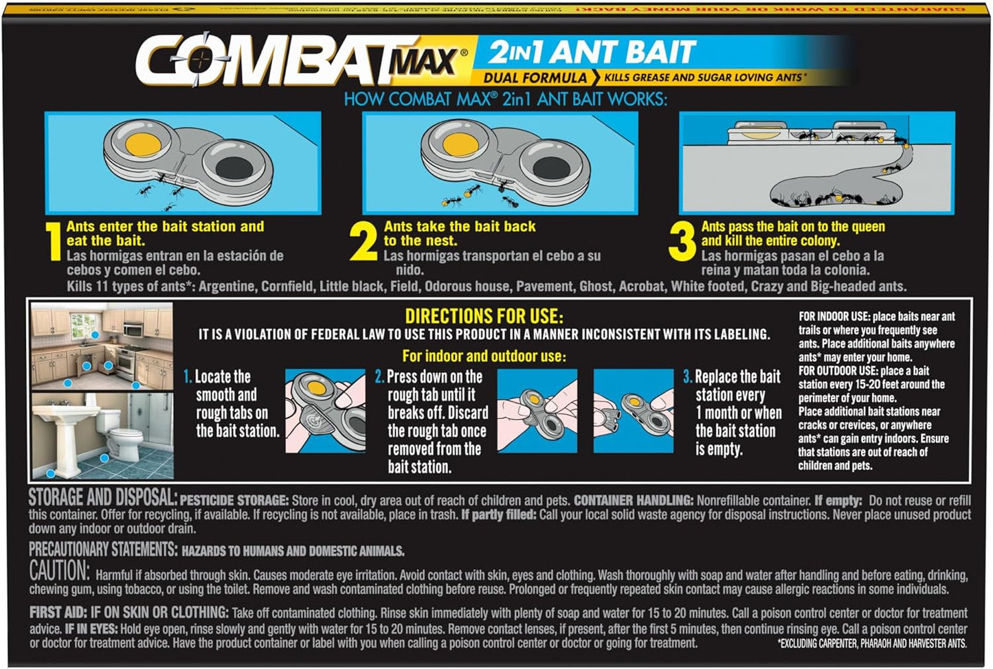 Combat Max 2 in 1 Ant Bait Station, 4 Count