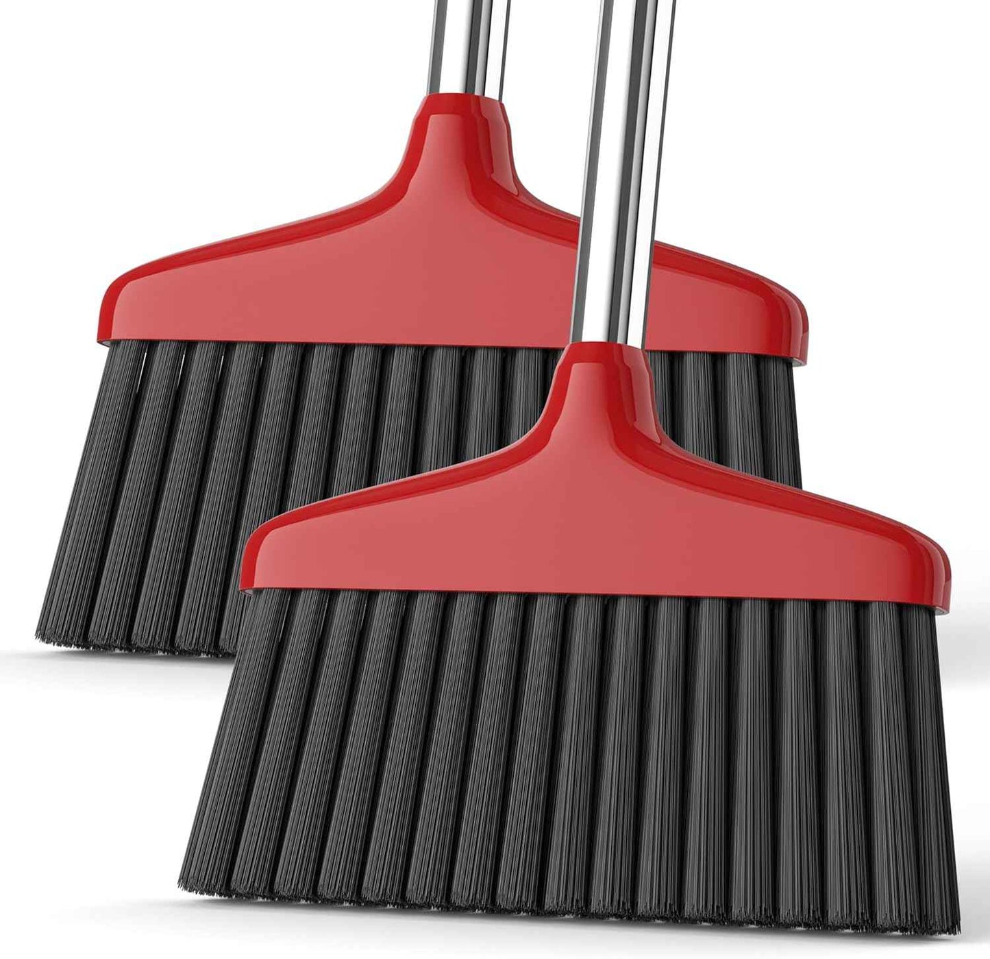 Handy Broom, Indoor/Outdoor Brooms, Duty Kitchen Broom, for Home Garage Kitchen Office Courtyard Lobby Patio Lawn Concrete (1, Red)
