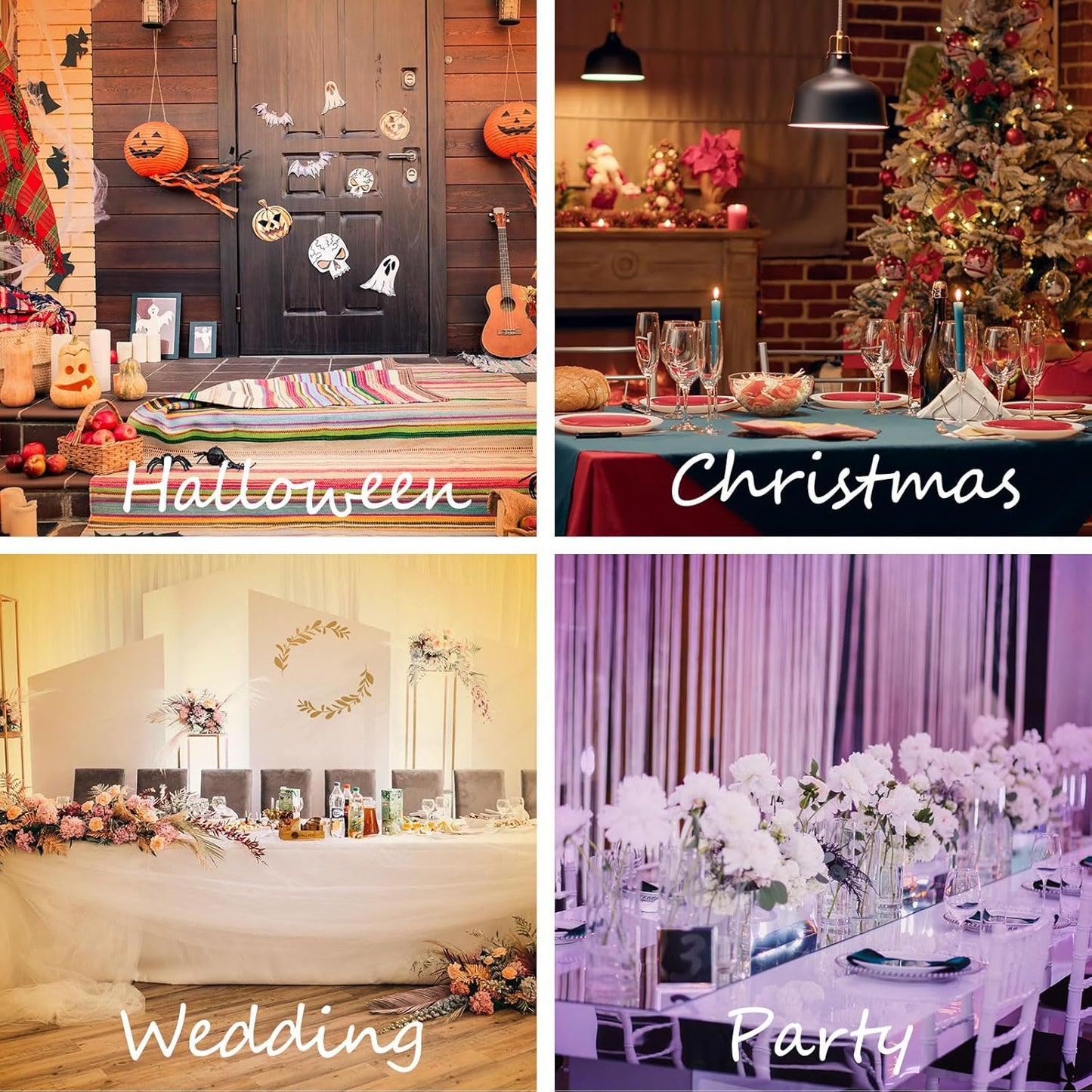 3 Candle Metal Candelabra Candlesticks Holder for Formal Events, Wedding, Church, Holiday Décor, Halloween – Taper Candle Holder Stand Centerpiece Elegant Decoration Piece for Table,Silver