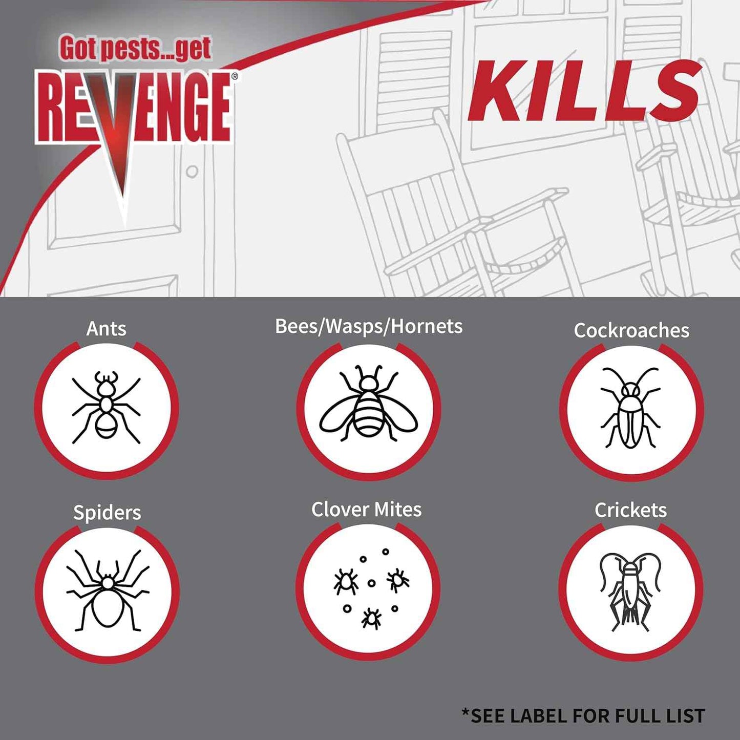 Revenge Spider & Ground Bee Killer for Indoors and Outdoors, 10 oz Ready-to-Use Dust Treatment Repels Ants, Bees, Roaches, Spiders and More