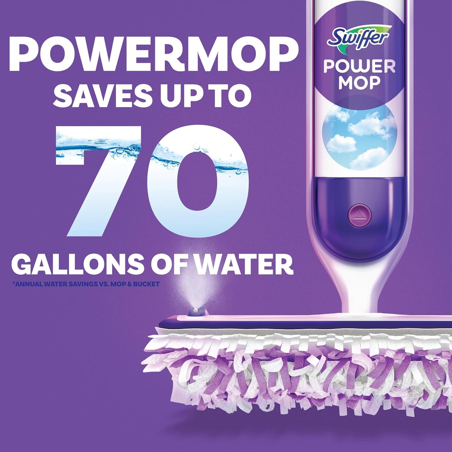 Swiffer PowerMop Floor Cleaning Solution with Unstopables Fresh Scent, PowerMop Refills, Floor Cleaner for Mopping, 25.3 fl oz, 2 Pack - Rayz Mart
