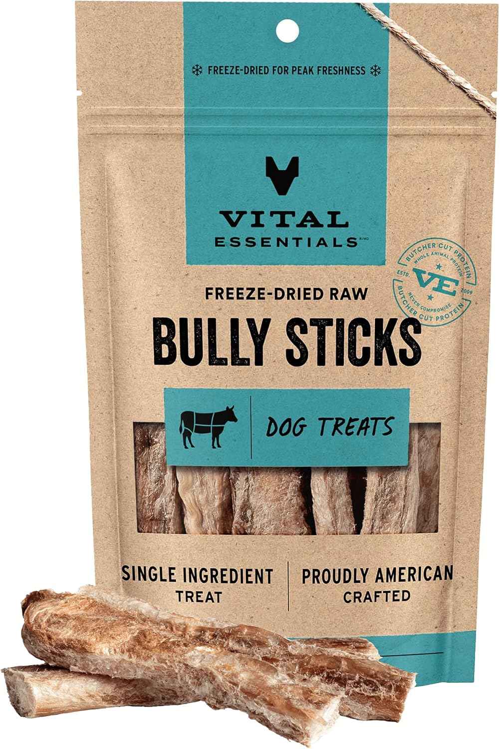 Vital Essentials Single Ingredient Beef Liver Dog Treats, 2.1 oz | Freeze-Dried Raw | Premium Quality High Protein Training Treats | Grain Free, Gluten Free, Filler Free