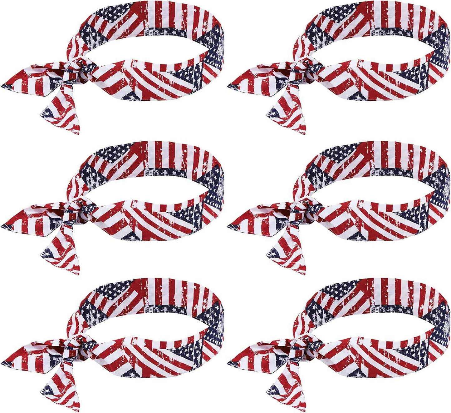 Ergodyne Chill Its 6700 Cooling Bandana, Evaporative Polymer Crystals for Cooling Relief, Tie for Adjustable Fit, Blue