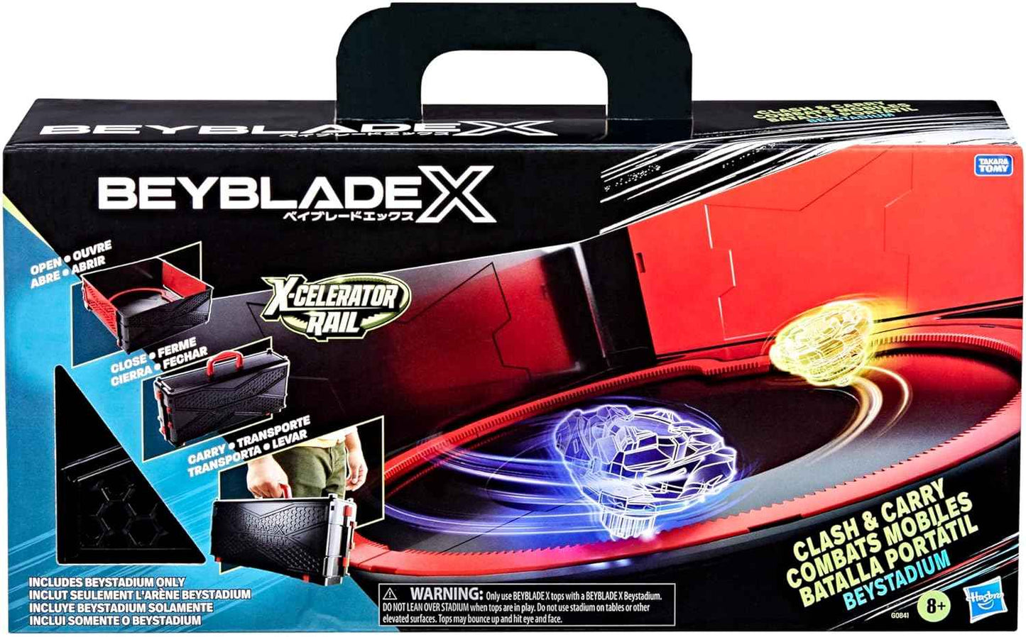 Beyblade X Clash & Carry Beystadium Battle Arena Spinning-Top Toys, Kids, Ages 8+