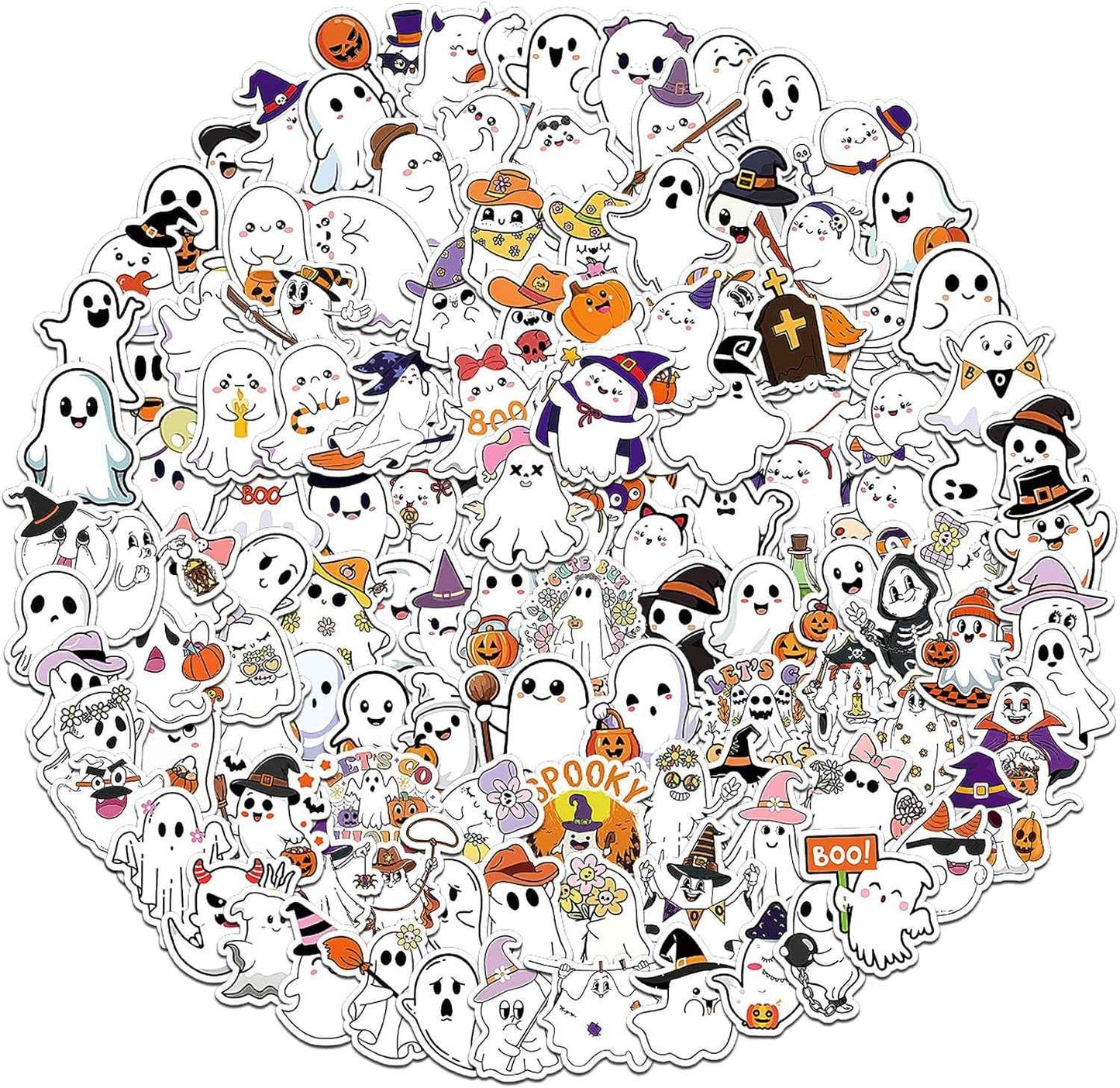 JULBEAR 200PCS Christmas Stickers, Non-Repeating Vinyl Holiday Party Stickers for Water Bottles, Cards, Scrapbooking Crafts Christmas Decorations Party Favors, Christmas Gifts for Kids Teens Adults