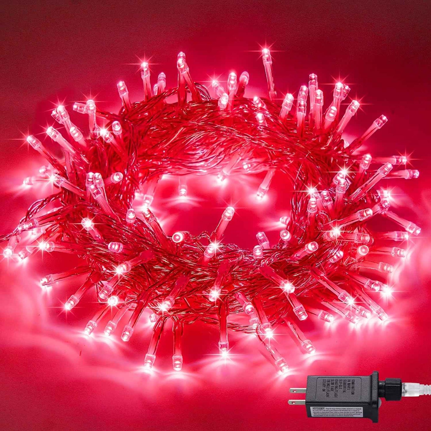 JMEXSUSS 100 LED Warm White Christmas Lights, Indoor String Light Bedroom 8 Modes Christmas Tree Lights Plug in, 33ft Connectable Fairy Twinkle Light Outdoor for Home Garden Xmas Tree Decor