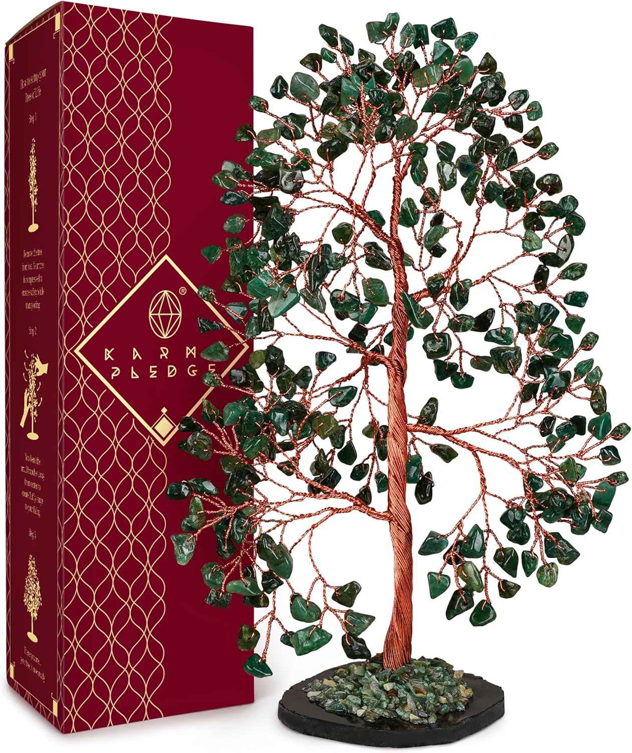 Crystal Tree of Life 7 Chakra Healing Crystals Trees for Home Decor, Office Desk Decor, Boho Decor, Handmade Bonsai Trees for Positive Energy, Money, Good Luck Birthday Gifts for Women, Mom