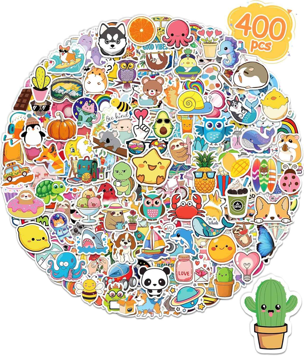 300 PCS Christmas Stickers for Kids, Christmas Party Favors Stocking Stuffers Vinyl Water Bottles Stickers Crafts Gifts for Classroom Students Holiday Sticker for Kids Teens Adults