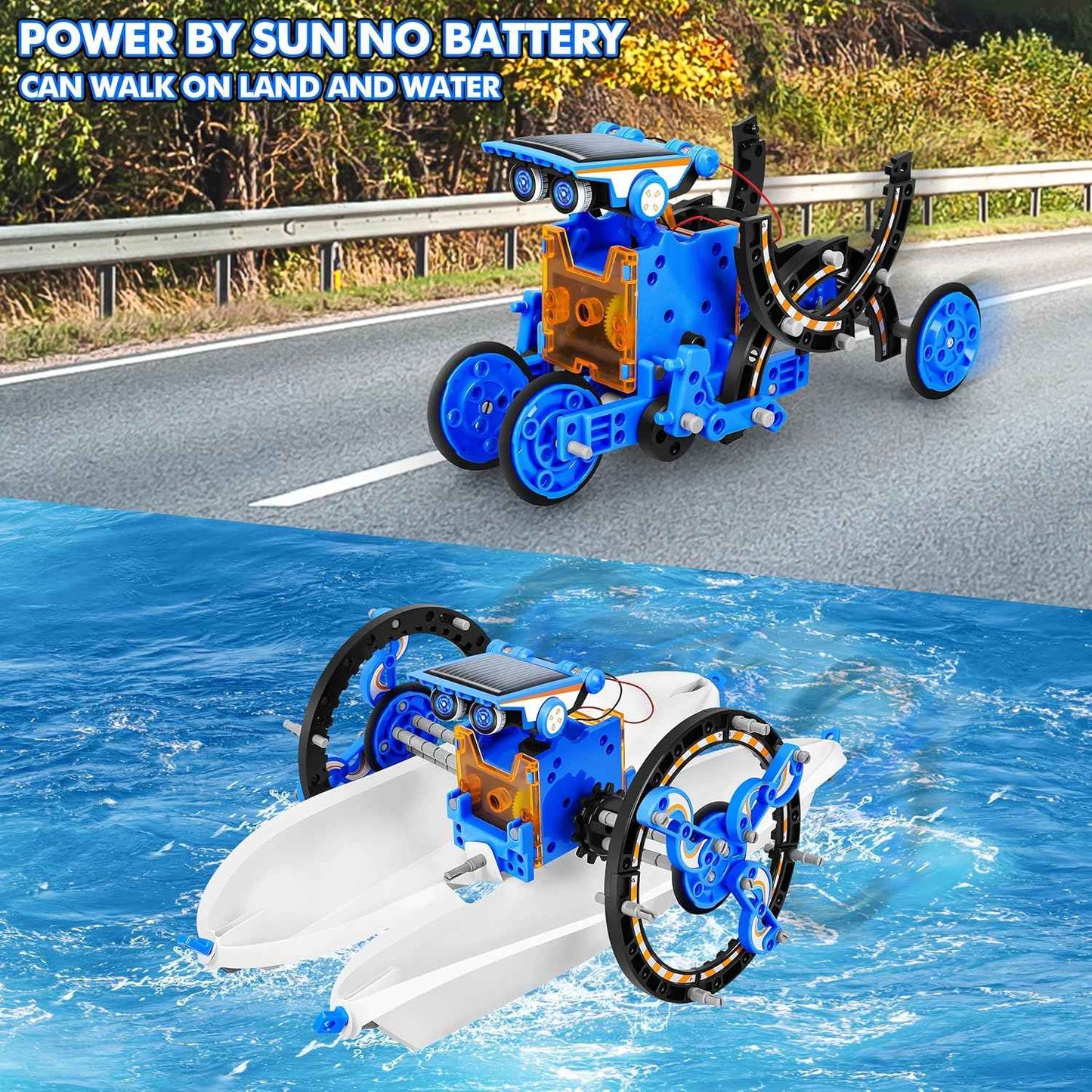 STEM 13-in-1 Education Solar Power Robots Toys for Boys Age 8+ , Educational Toy DIY Science Kits for Kids, Building Experiment Robotics Set Birthday Gifts for 8+ years old boys and girls .