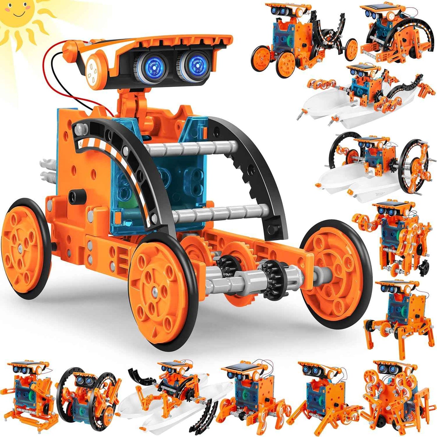 STEM 13-in-1 Education Solar Power Robots Toys for Boys Age 8+ , Educational Toy DIY Science Kits for Kids, Building Experiment Robotics Set Birthday Gifts for 8+ years old boys and girls .