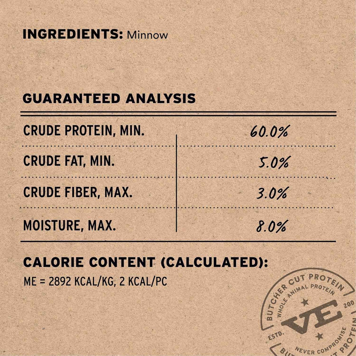 Vital Essentials Minnows Cat Treats, 0.5 oz | Freeze-Dried Raw | Single Ingredient | Grain Free, Gluten Free, Filler Free