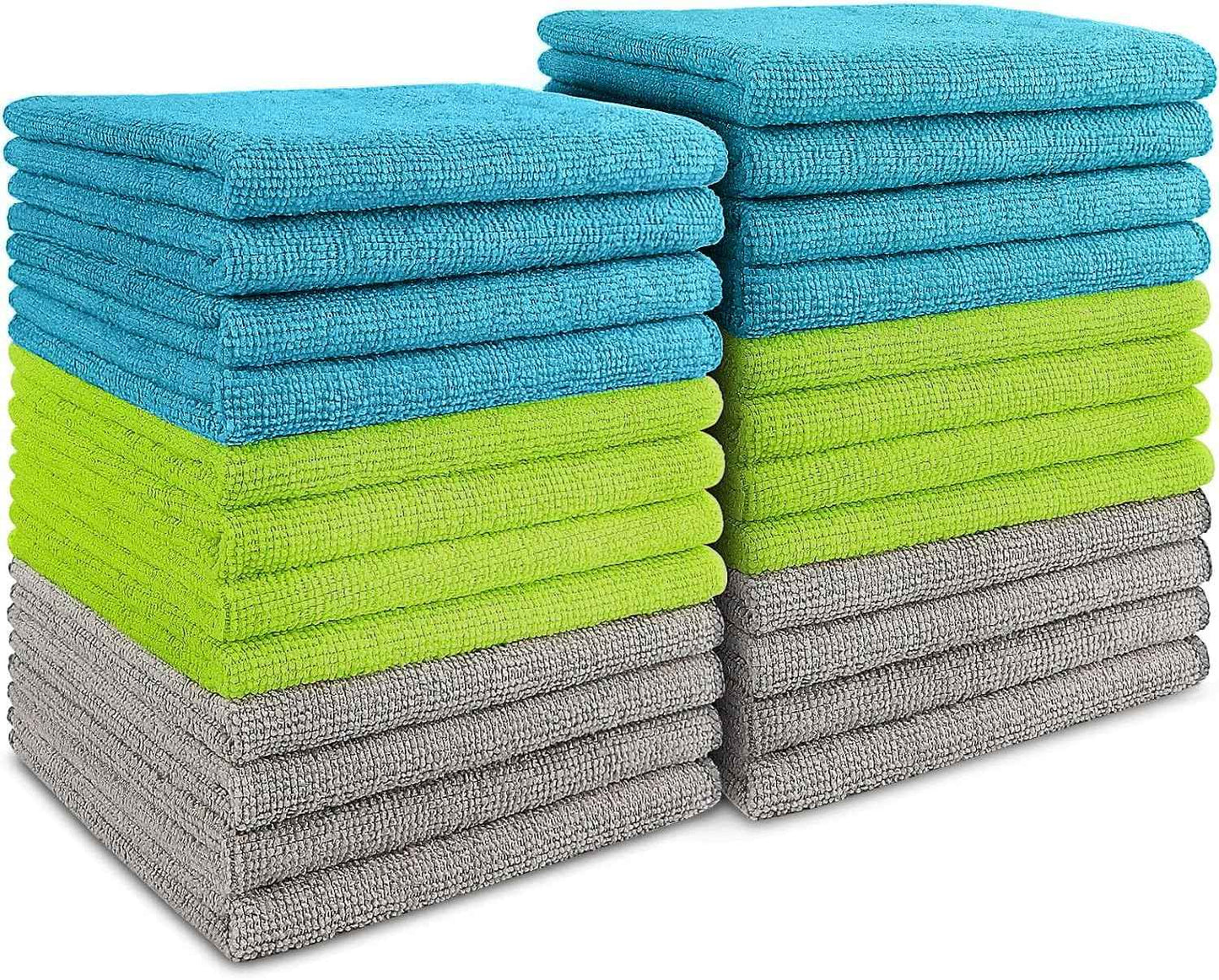AIDEA Microfiber Cleaning Cloth-50PK, Soft Microfiber Towels for Cars, Absorbent Cleaning Rags, Lint-Free Streak-Free Wash Cloths for House, Kitchen, Window(12in.x12in)