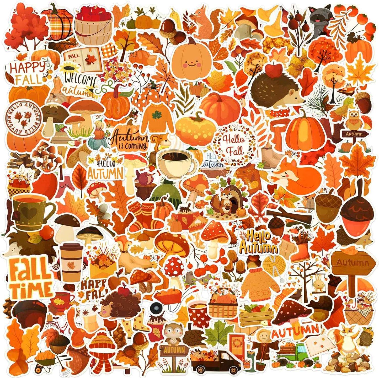 JULBEAR 200PCS Christmas Stickers, Non-Repeating Vinyl Holiday Party Stickers for Water Bottles, Cards, Scrapbooking Crafts Christmas Decorations Party Favors, Christmas Gifts for Kids Teens Adults