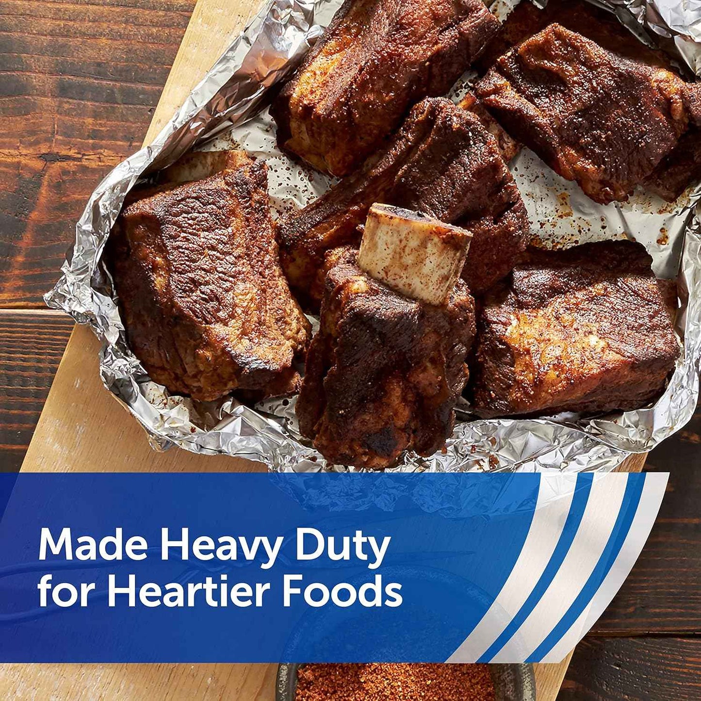 Reynolds Wrap Heavy Duty Aluminum Foil Roll, Thick Heavy Duty Foil for Added Strength and Durability, Secure Easy Open and Close Tab, 12 Inches Wide, 50 Sq. Ft.