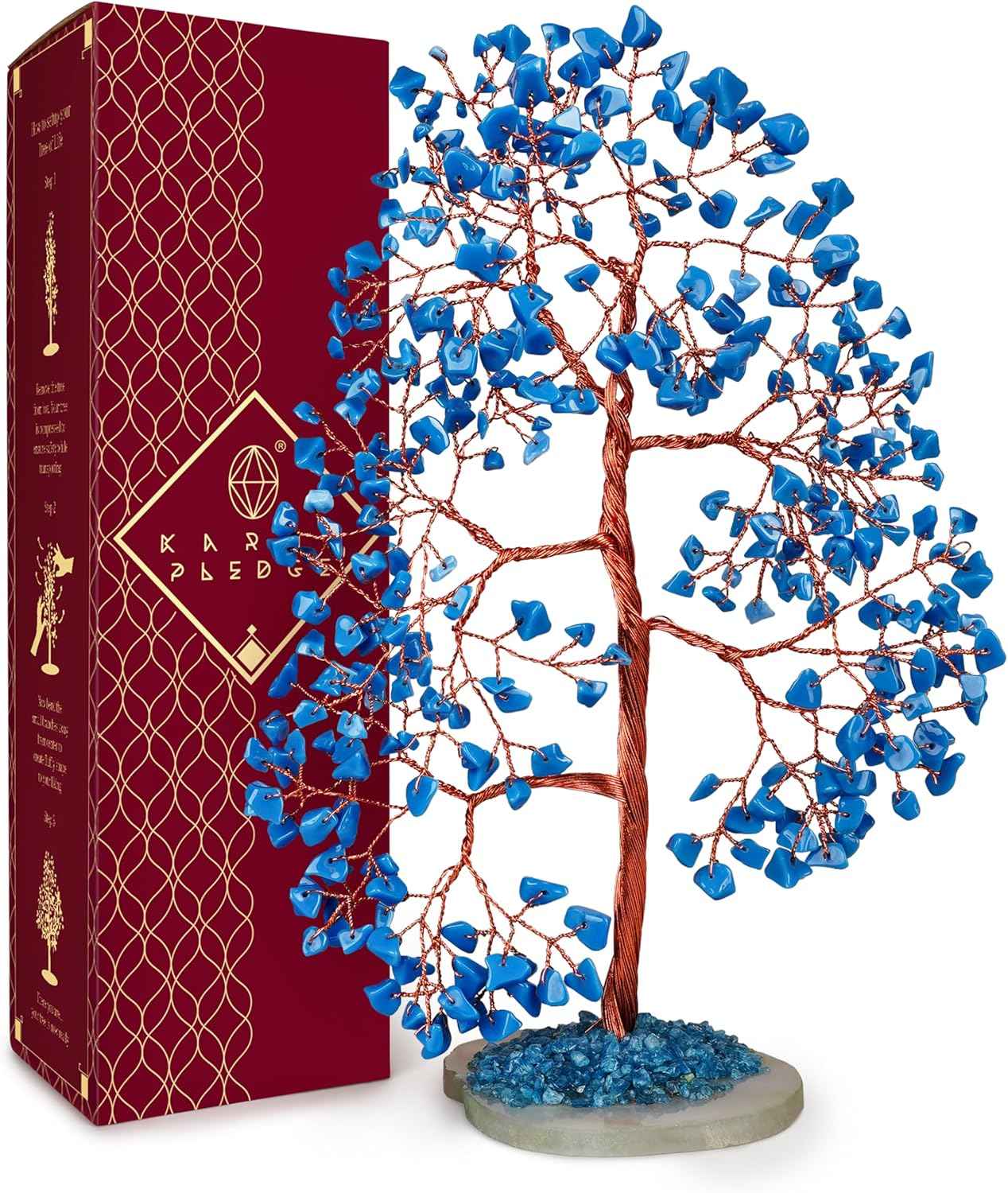 Crystal Tree of Life 7 Chakra Healing Crystals Trees for Home Decor, Office Desk Decor, Boho Decor, Handmade Bonsai Trees for Positive Energy, Money, Good Luck Birthday Gifts for Women, Mom