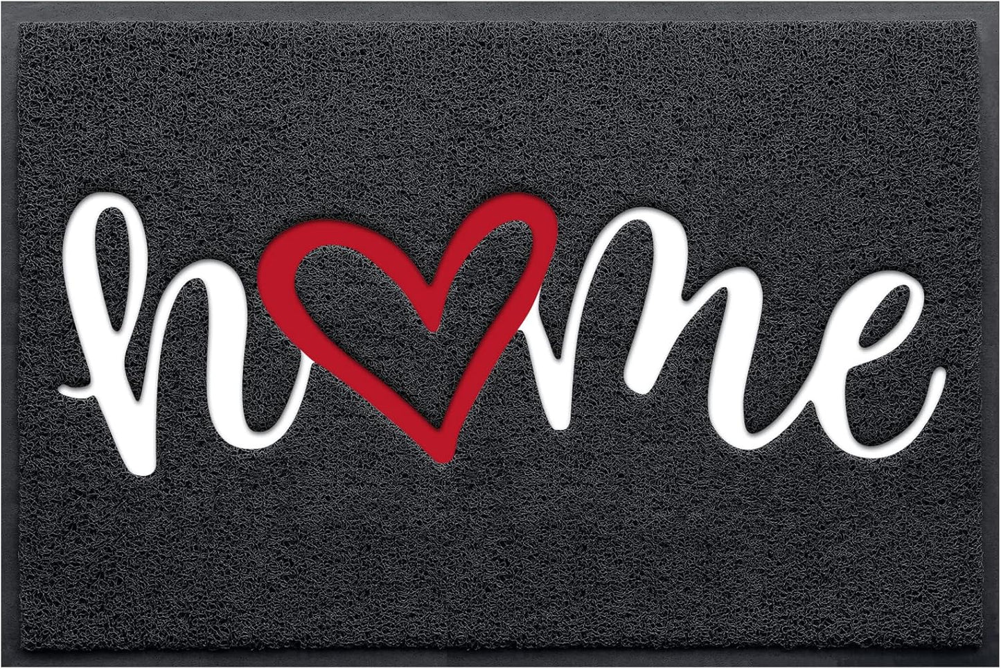 StepLively Door Mat Home Welcome Mats Outdoor and Indoor, Heavy-Duty Low-Profile Non-Slip Front Welcome Mat for Home Entrance, Outside Entry, Yard, Floor, Patio (30''x17.5'', Black)