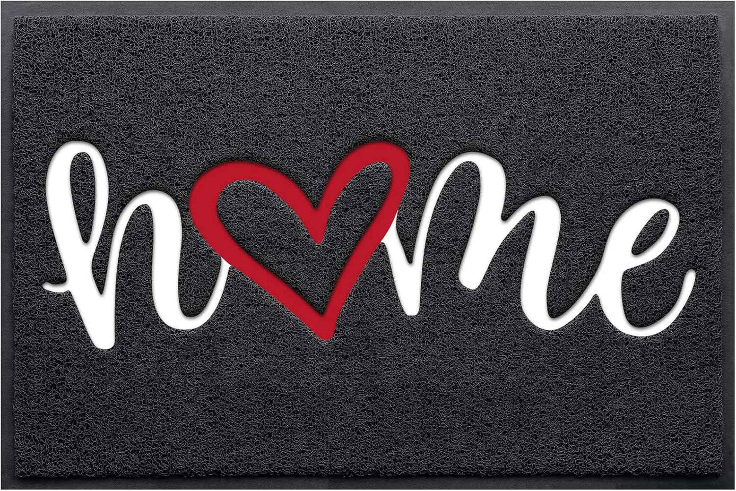 StepLively Door Mat Home Welcome Mats Outdoor and Indoor, Heavy-Duty Low-Profile Non-Slip Front Welcome Mat for Home Entrance, Outside Entry, Yard, Floor, Patio (30''x17.5'', Black)