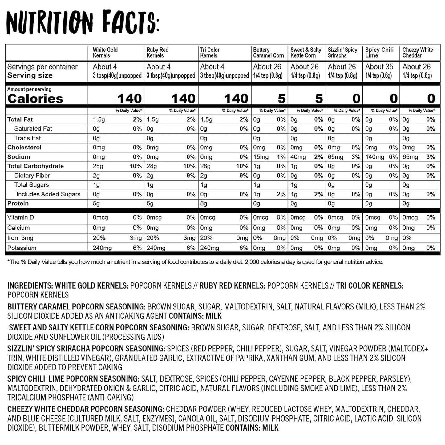 Urban Accents Movie Night Popcorn Gift Set – Includes 3 Gourmet Popcorn Kernel Varieties & 5 Flavorful Seasonings – Perfect Snack Gift Box for Parties, Holidays, or Movie Lovers