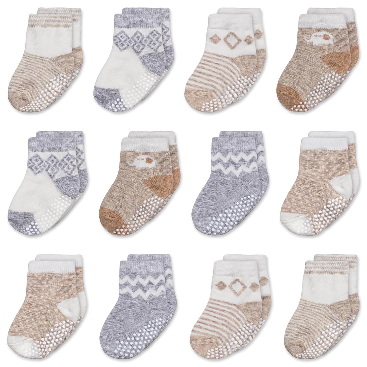 Mother's Choice Organic Cotton Baby Socks Infant 0-6 Months - 12 pairs Soft, Cozy, and Gentle Newborn Socks for Girls & Boys, Perfect Baby Registry for Everyday Wear, and Infant Comfort