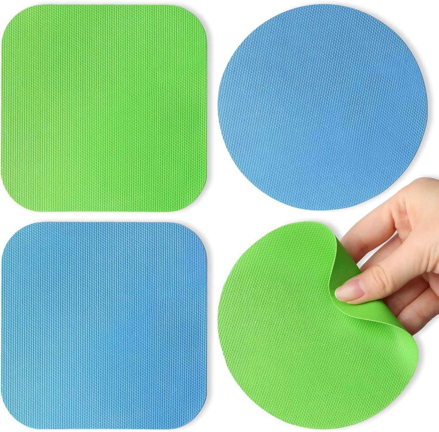 Aixoom Rubber Jar Opener Pads Set of 4, Round Heat-insulated Non-Slip Gripper Pads for Jars, Kitchen Tool for Easy Opening (Circle)