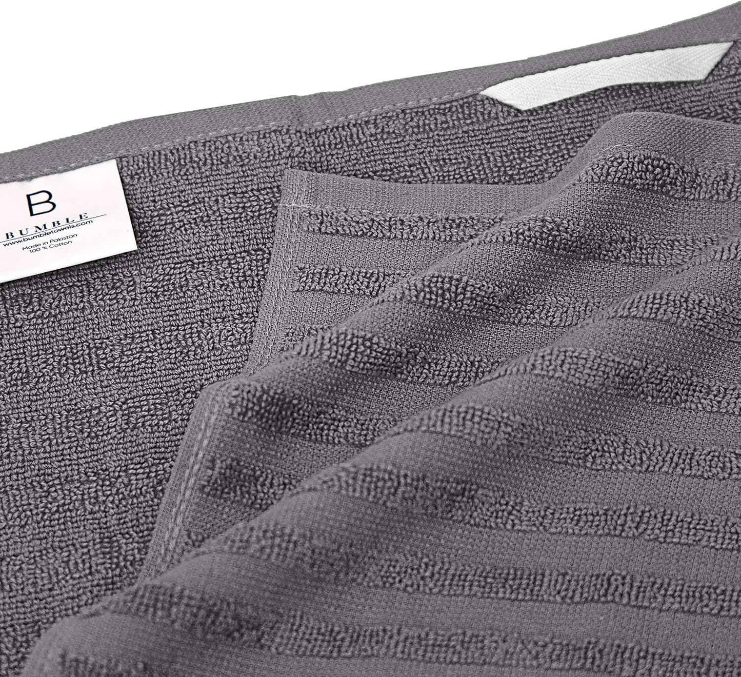 Premium Kitchen Towels (20”x 28”, 6 Pack) | Large Cotton Kitchen Hand Towel | Flat & Terry Dish Cloths | Highly Absorbent Tea Towels Set with Hanging Loop | Gray