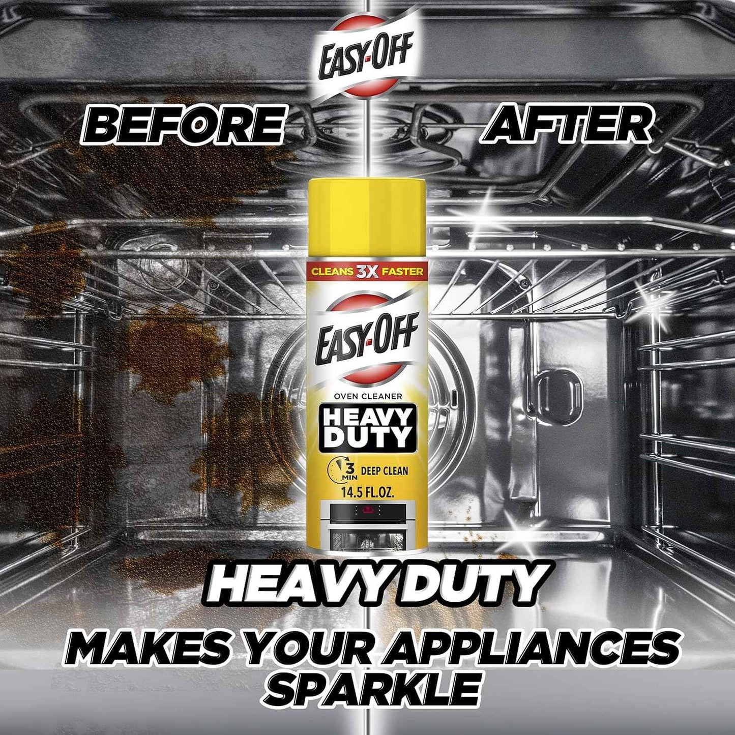 Easy Off Heavy Duty Oven Cleaner, Regular Scent 14.5 oz Can (Pack of 2)