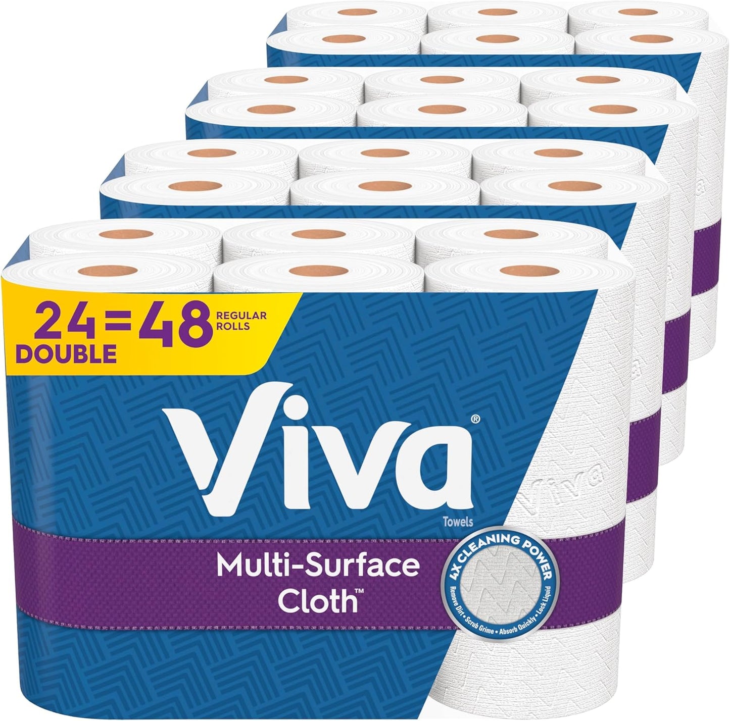 viva multi surface cloth paper towels 24 double rolls 110 sheet per roll multi surface cleaning towels - Rayz Mart