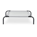 basics grey elevated cooling dog bed for large dogs 51x31x8 inches metal frame