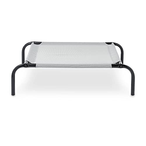 basics grey elevated cooling dog bed for large dogs 51x31x8 inches metal frame