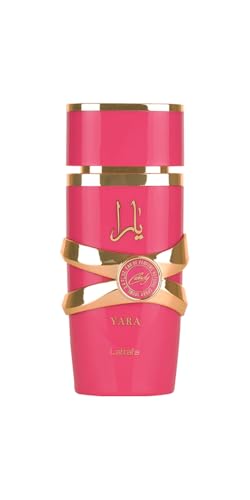 Lattafa Yara Candy Eau de Parfum Long-Lasting Fragrance for Women, 3.40 Ounce / 100 ml, Vanilla, Fruity, Citrus, Floral