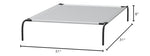 basics grey elevated cooling dog bed for large dogs 51x31x8 inches metal frame