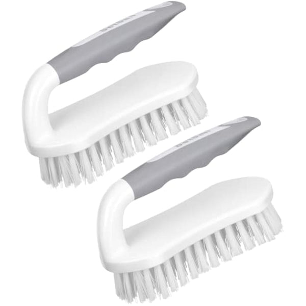 SetSail Heavy-Duty Scrub Brushes with Stiff Bristles for Cleaning Shower, Bathroom, Carpet, and Kitchen