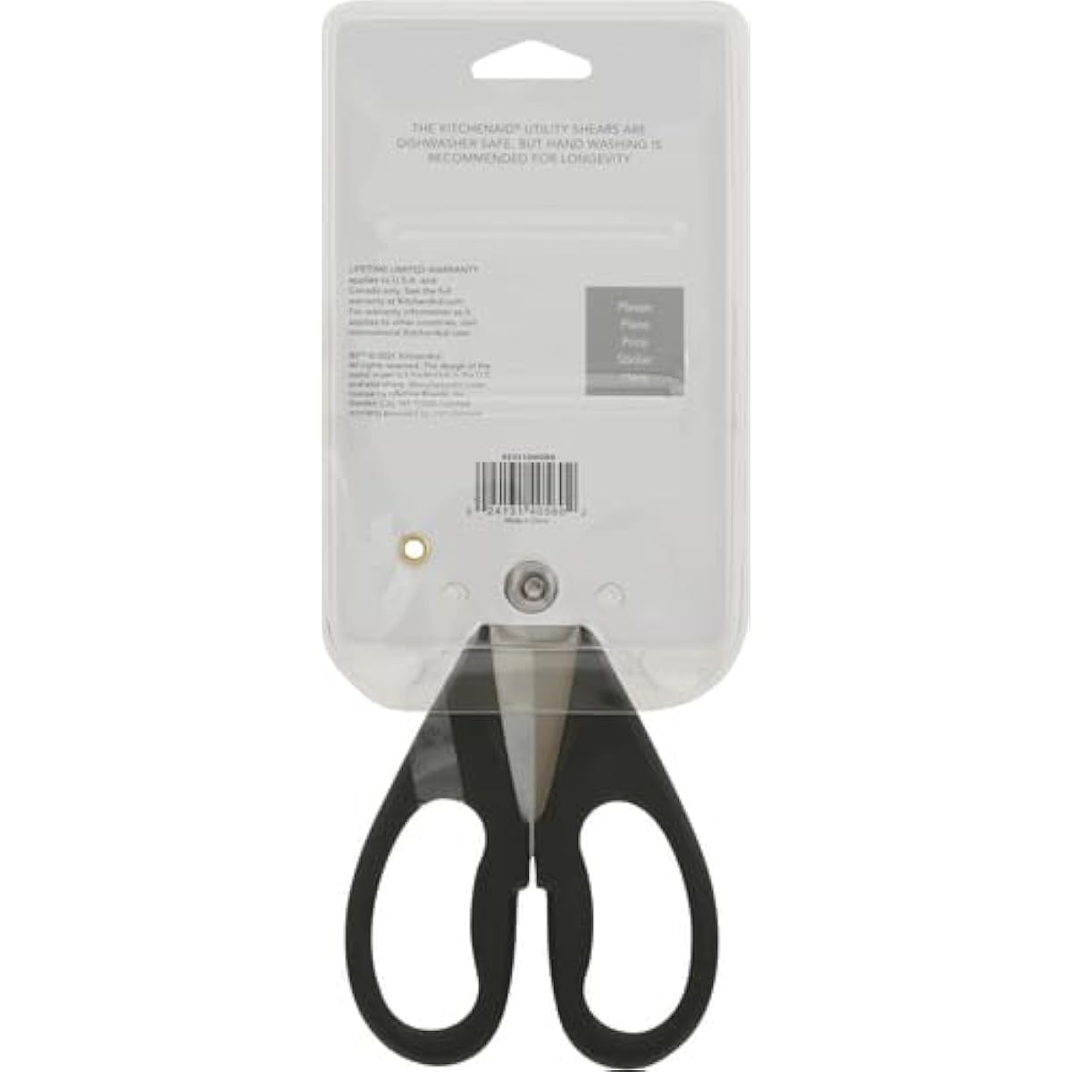 KitchenAid All Purpose Kitchen Shears with Protective Sheath Durable Stainless Steel Scissors, Dishwasher Safe, Soft Grip Comfort Handle, 8.72 Inch, Black