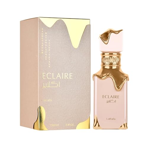 Lattafa Eclaire - Vanilla, Caramel, Sweet, Floral - Eau de Parfum Long-Lasting Fragrance for Women, 3.40 Ounce / 100 ml
