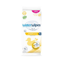 WaterWipes Sensitive+ Bathing Wipes, 3-In-1 Cleans, Cares, Protects, Unscented, Hypoallergenic, 99.9% Water, 16 Count, 1 Pack