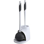 Clorox Toilet Plunger and Bowl Brush Combo with Discreet Caddy - Durable Cleaning Tools for Bathrooms