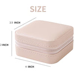keLofoN small pink jewelry case with mirror travel gift for girls women