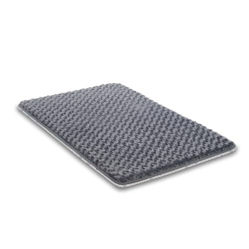 Dark Gray dog crate bed for medium to large dogs, 35" x 22", high resilience foam and anti-slip bottom