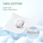 100% Cotton, 99% Purified Water, Hypoallergenic Mini Wet Wipes, Unscented, 56 Count for Travel Essentials