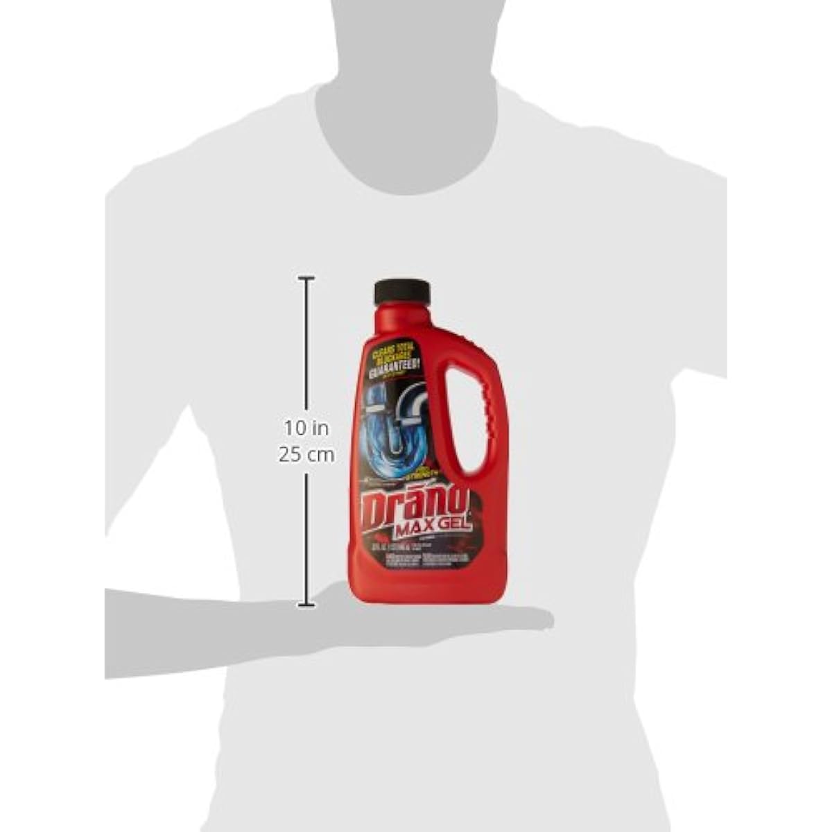 Drano Max Gel Drain Clog Remover and Cleaner for Shower or Sink Drains, Unclogs and Removes Hair, Soap Scum, Blockages, 32 oz