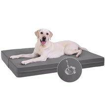 Vonabem Large Waterproof Dog Bed with Removable Cover and Orthopedic Foam, 42 inch Grey, XL Crate Pad